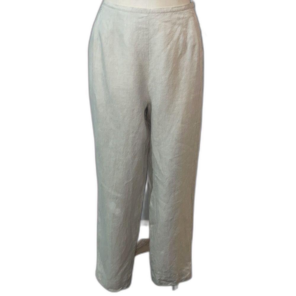 Talbots Women’s size 14 Irish Linen High Waist Tapered Leg Pants Fully Lined